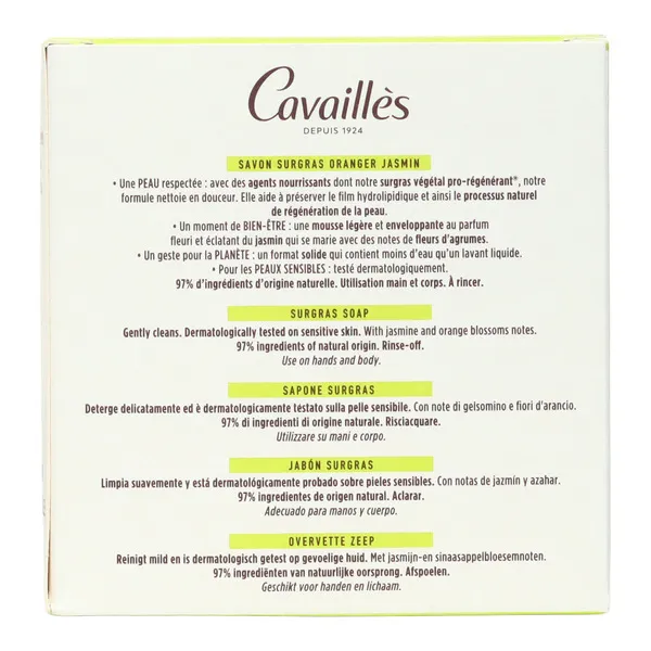 Cavaillès savon surgras Oranger Jasmin