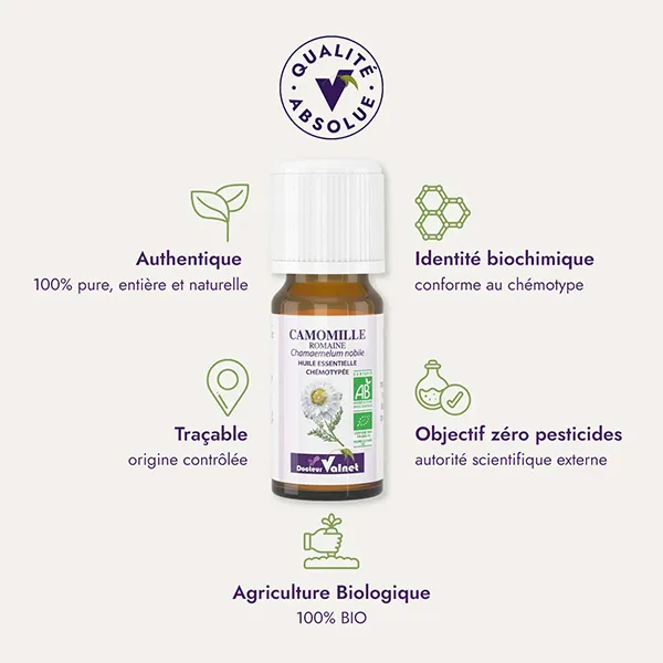 Docteur Valnet huile essentielle de Camomille romaine Bio