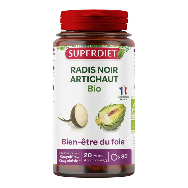 Super Diet radis noir artichaut bio comprimés
