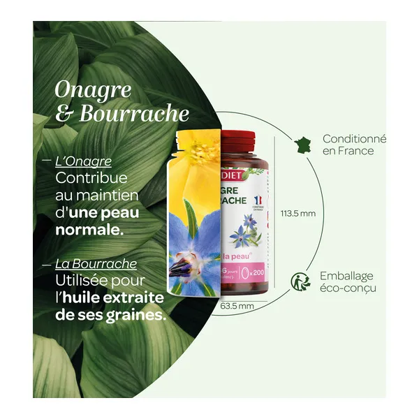 Super Diet huile d'onagre et bourrache capsules