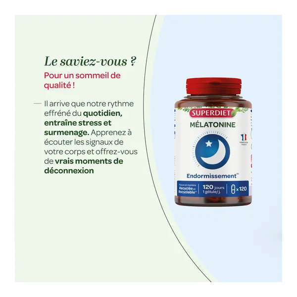 Super Diet mélatonine 1 mg gélules