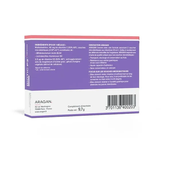 Aragan Biotic P2 Défenses gélule