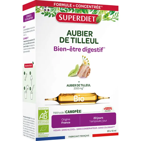 Super Diet aubier de tilleul digestion bio ampoules