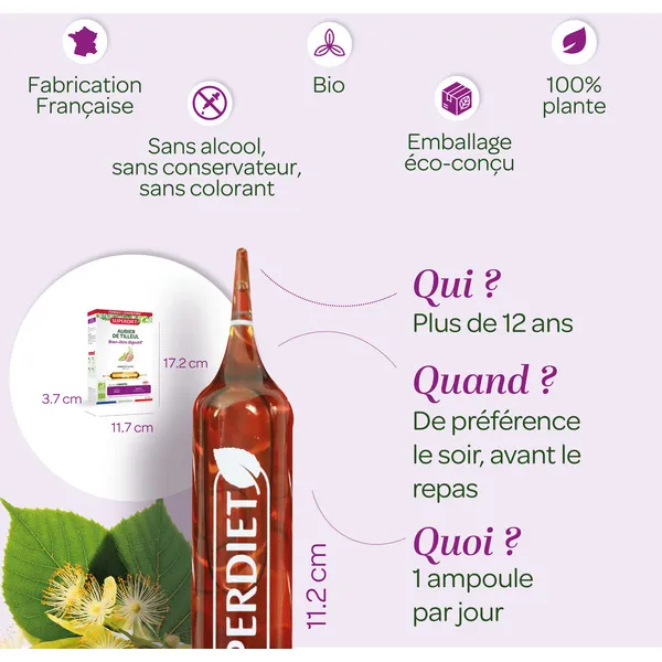 Super Diet aubier de tilleul digestion bio ampoules
