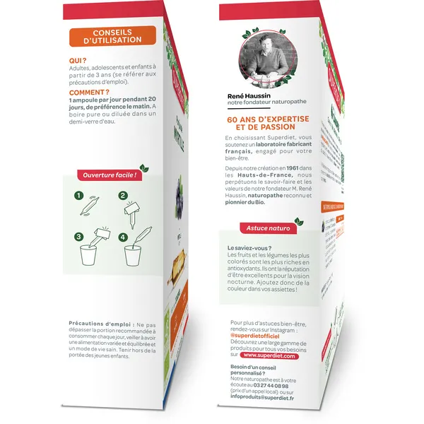 Super Diet Pur jus de Myrtille bio ampoules
