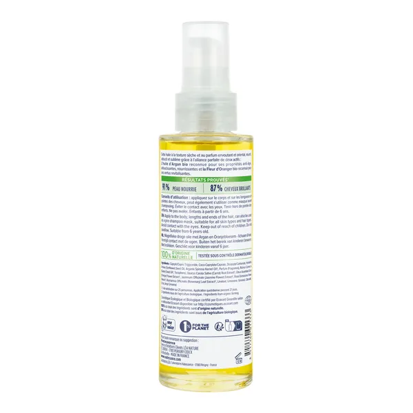 Natessance Huile sèche magnifique à l'huile d'argan Bio