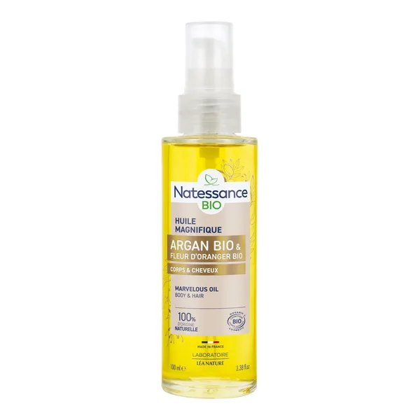 Natessance Huile sèche magnifique à l'huile d'argan Bio