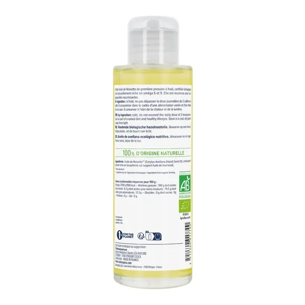 Natessance huile de noisette Bio