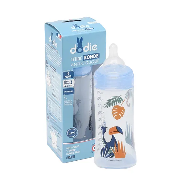 Dodie Biberon Tétine ronde débit rapide 330 ml