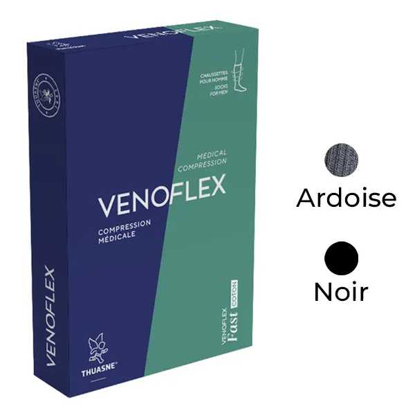 Venoflex Fast Coton Chaussettes de contention Homme classe 2