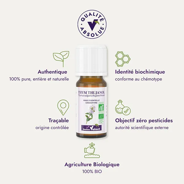 Docteur Valnet huile essentielle de Thym à thujanol Bio