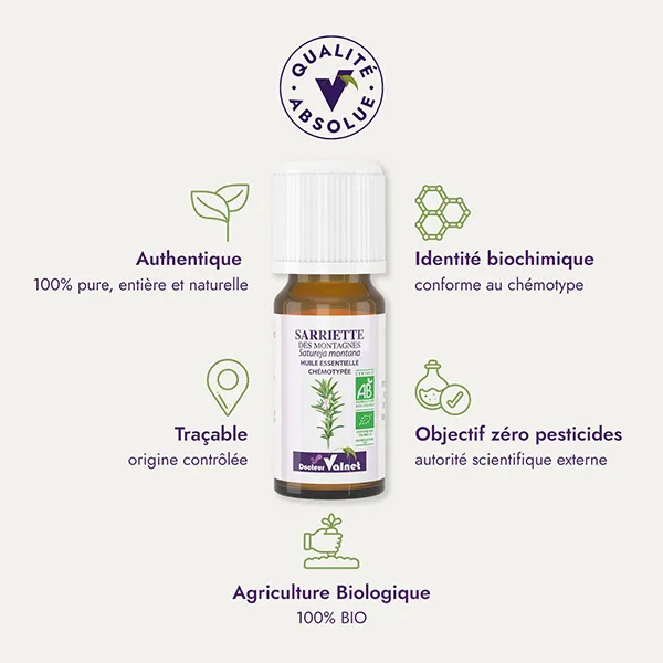 Docteur Valnet huile essentielle Sarriette des montagnes Bio