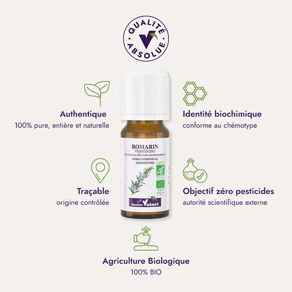 Docteur Valnet huile essentielle Romarin verbénone Bio