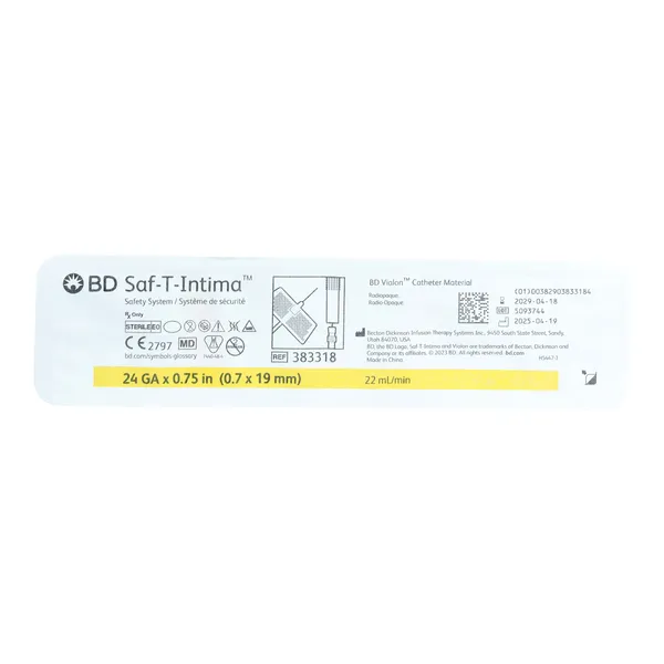 BD Saf-T-Intima cathéter de sécurité 1 voie