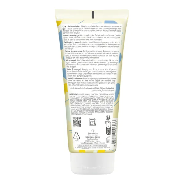 Klorane Bébé gel lavant doux Corps et cheveux