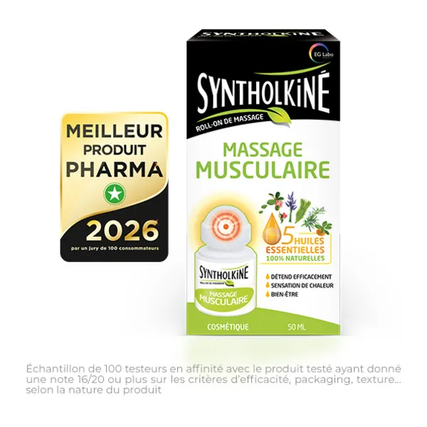 Syntholkiné roll-on de massage musculaire