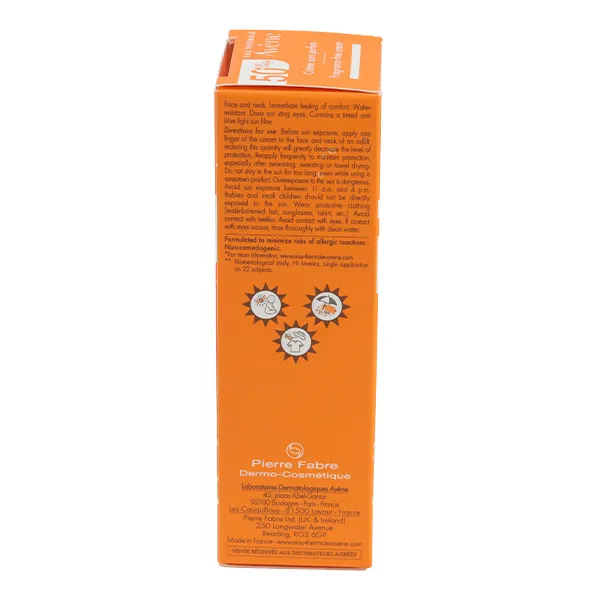 Avène crème solaire sans parfum SPF 50+