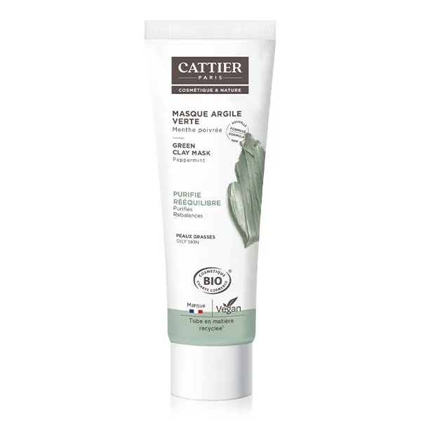 Cattier Masque argile verte Bio