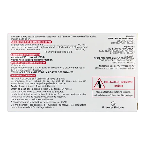 Drill sans sucre pastilles