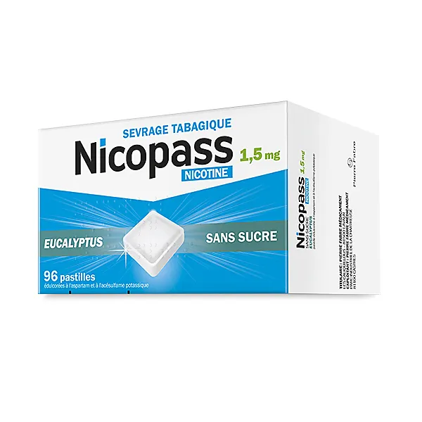 Nicopass 1,5 mg eucalyptus pastilles