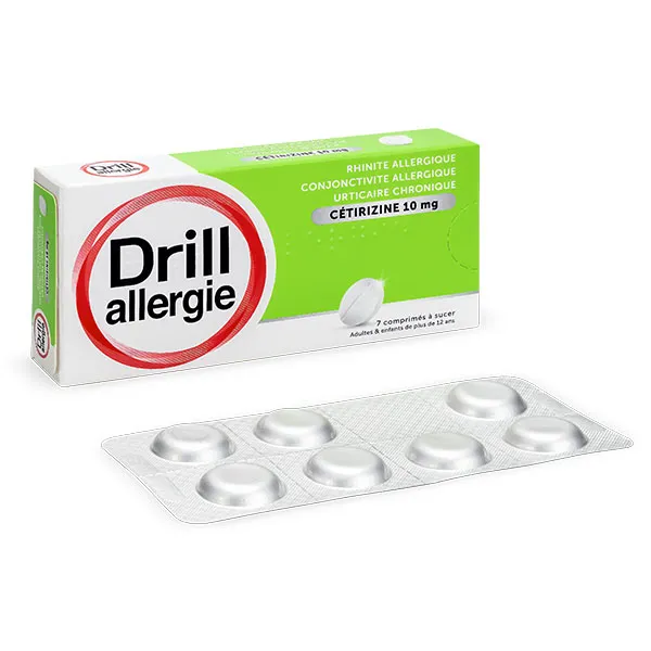 Drill Allergie Cetirizine 10 mg comprimé à sucer