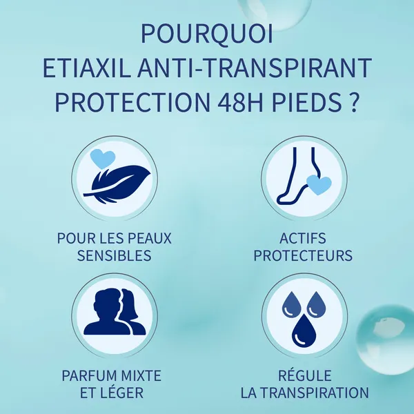 Etiaxil Pieds déodorant anti transpirant 48h
