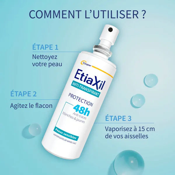 Etiaxil Anti transpirant 48 h Peaux sensibles vaporisateur