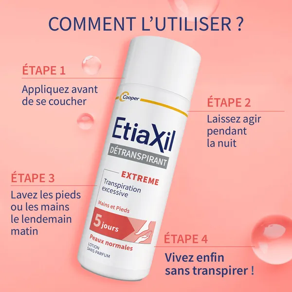 Etiaxil Pieds détranspirant Extreme peaux normales lotion