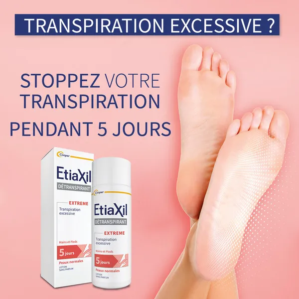 Etiaxil Pieds détranspirant Extreme peaux normales lotion