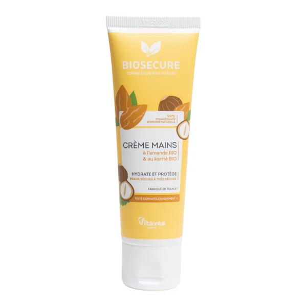 Biosecure Crème mains bio Amande Karité