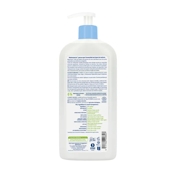 Natessance Bébé eau nettoyante sans rinçage Bio