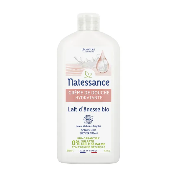 Natessance crème de douche hydratante Lait d'ânesse bio