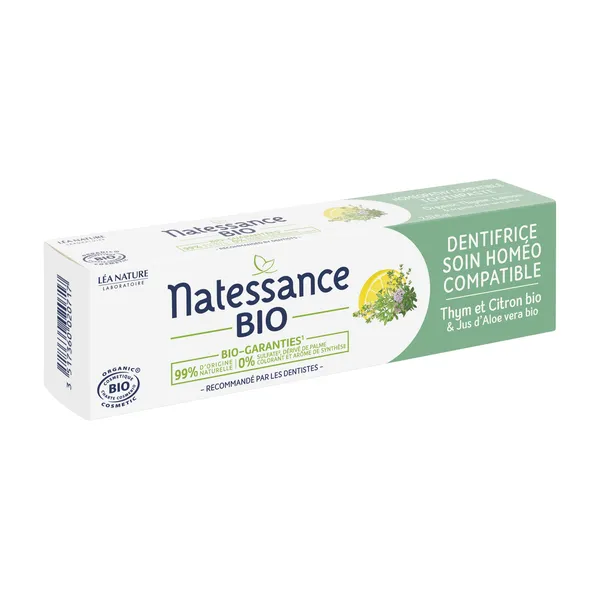 Natessance dentifrice bio soin homéo compatible