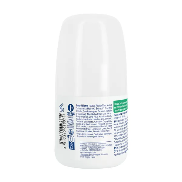 Natessance Déodorant 24h rechargeable Aloe Vera Bio