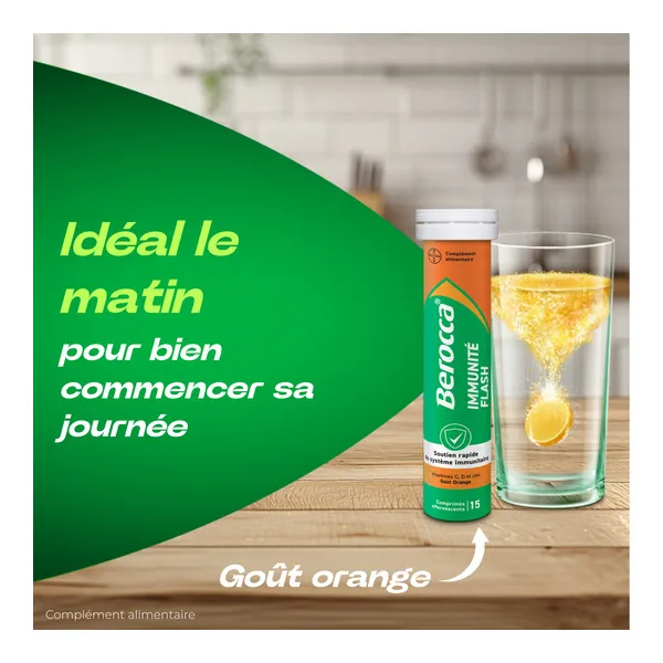 Berocca Immunité Flash comprimés effervescents