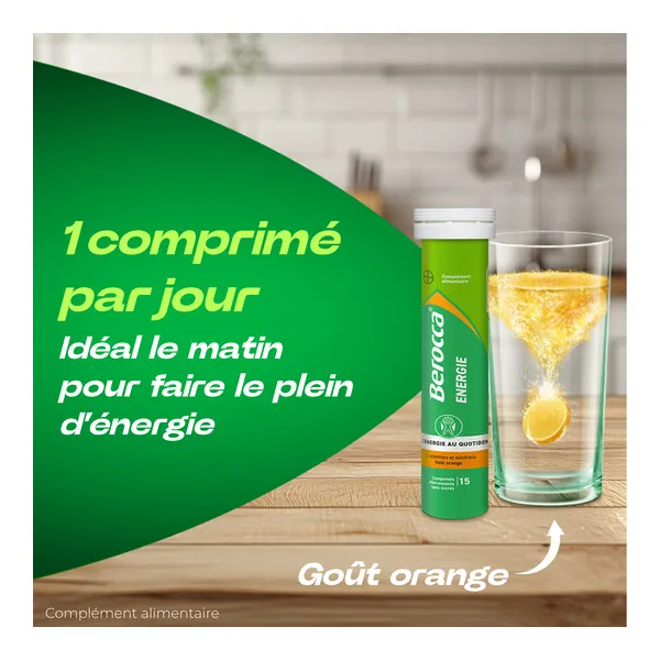 Berocca Energie effervescent goût Orange