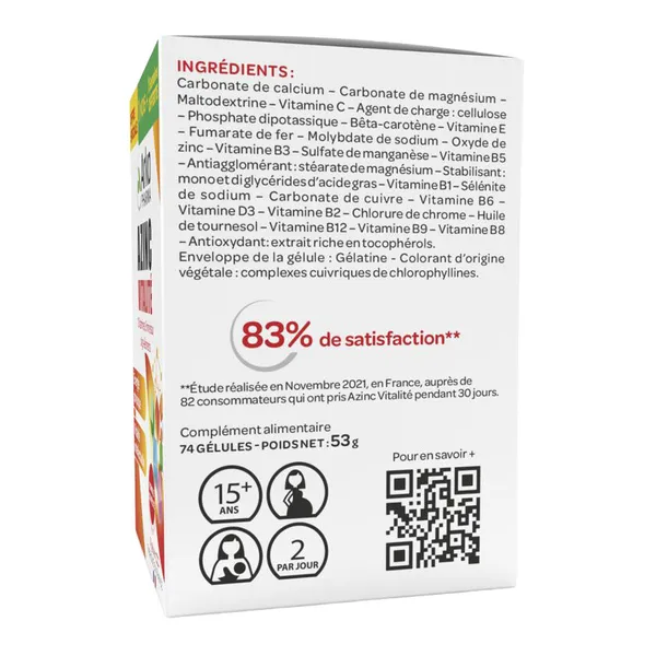 Azinc Vitalité gélules multivitamines