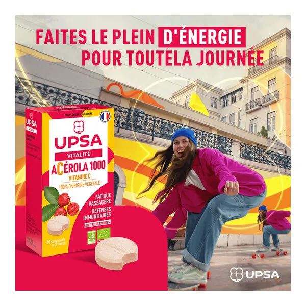 UPSA vitalité Acérola 1000 Bio comprimés à croquer
