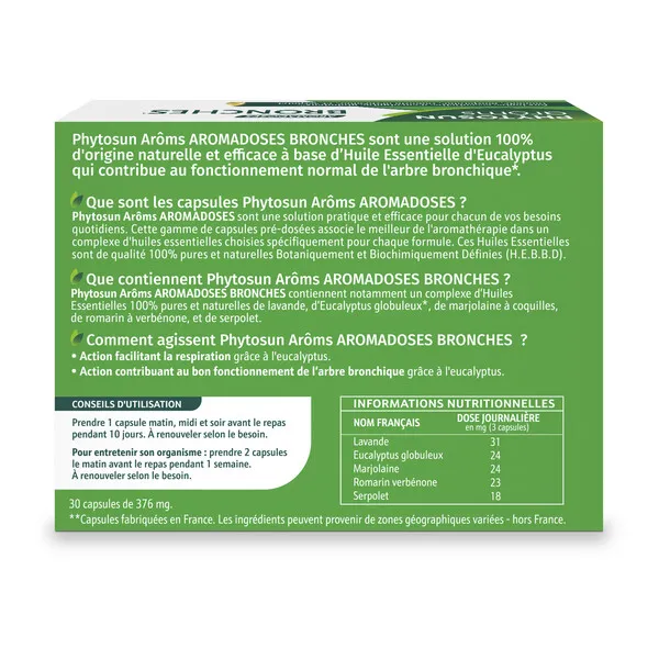Phytosun Arôms Aromadoses bronches capsules