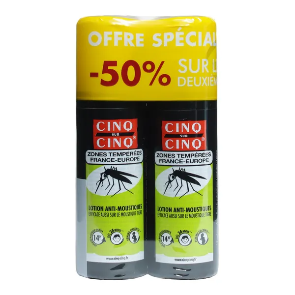 Cinq sur Cinq lotion anti-moustiques zones tempérées