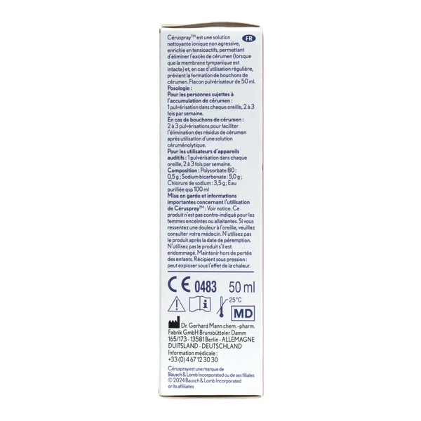 Céruspray Hygiène de l'oreille solution auriculaire