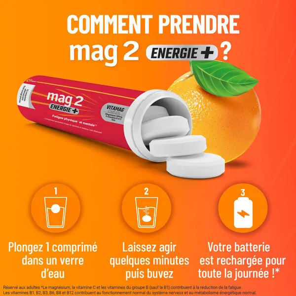 Mag 2 Energie+ comprimés effervescents