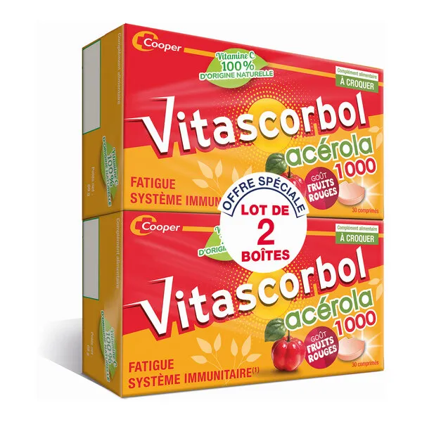 Vitascorbol Acérola 1000 comprimés à croquer