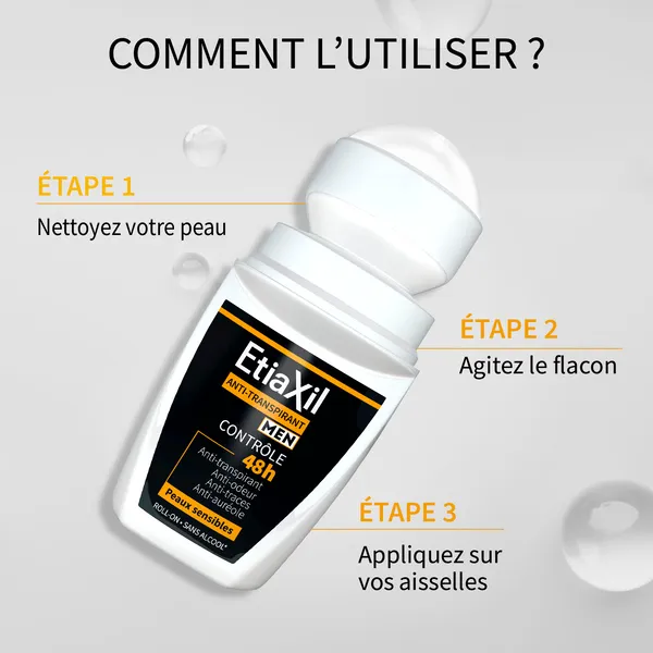 Etiaxil déodorant anti-transpirant 48h roll-on