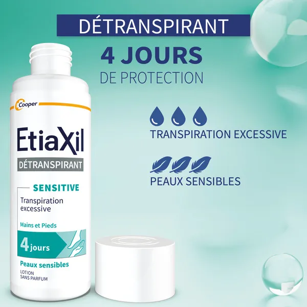 Etiaxil Pieds détranspirant peaux sensibles lotion