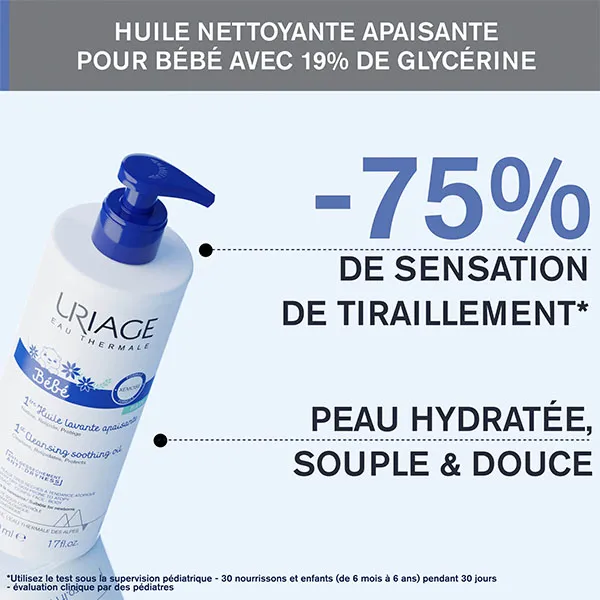 Uriage Bébé  Xémose C8+ 1ere huile lavante anti-grattage