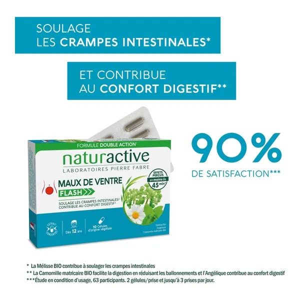 Naturactive Maux de ventre Flash gélules