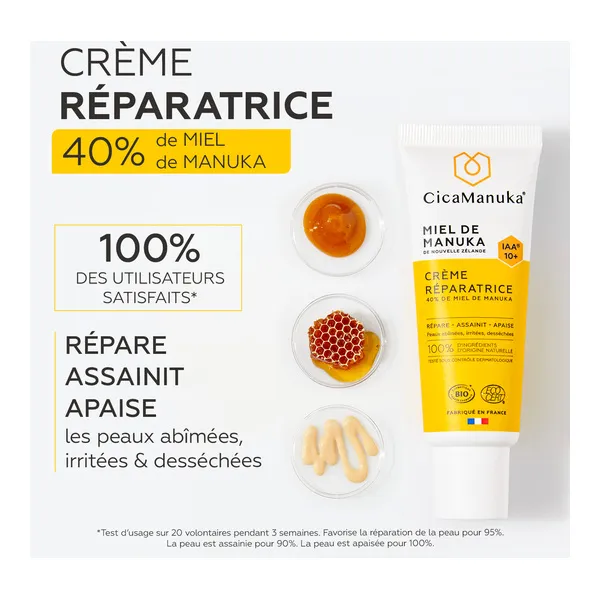 CicaManuka Crème réparatrice bio