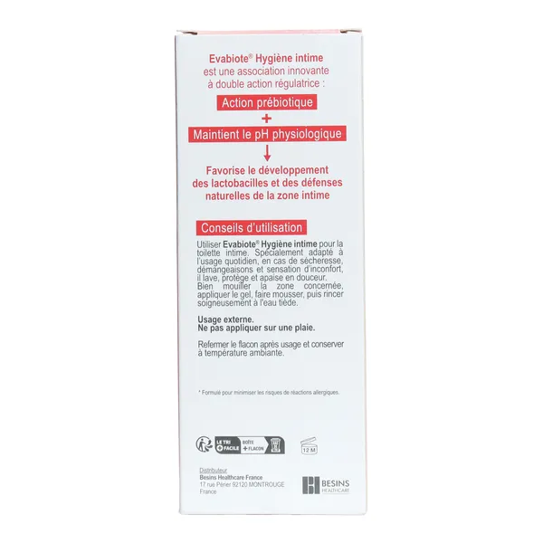 Evabiote Hygiène intime Gel lavant