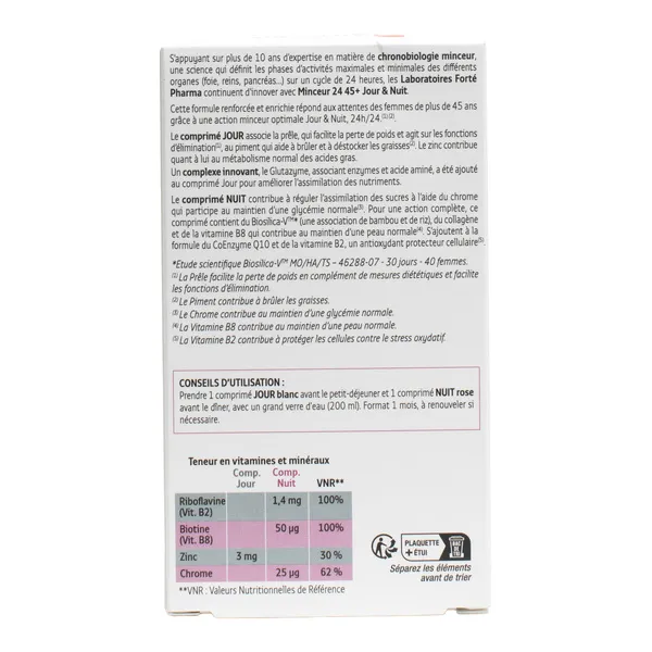 Forté Pharma Minceur 24 jour et Nuit 45+ comprimés